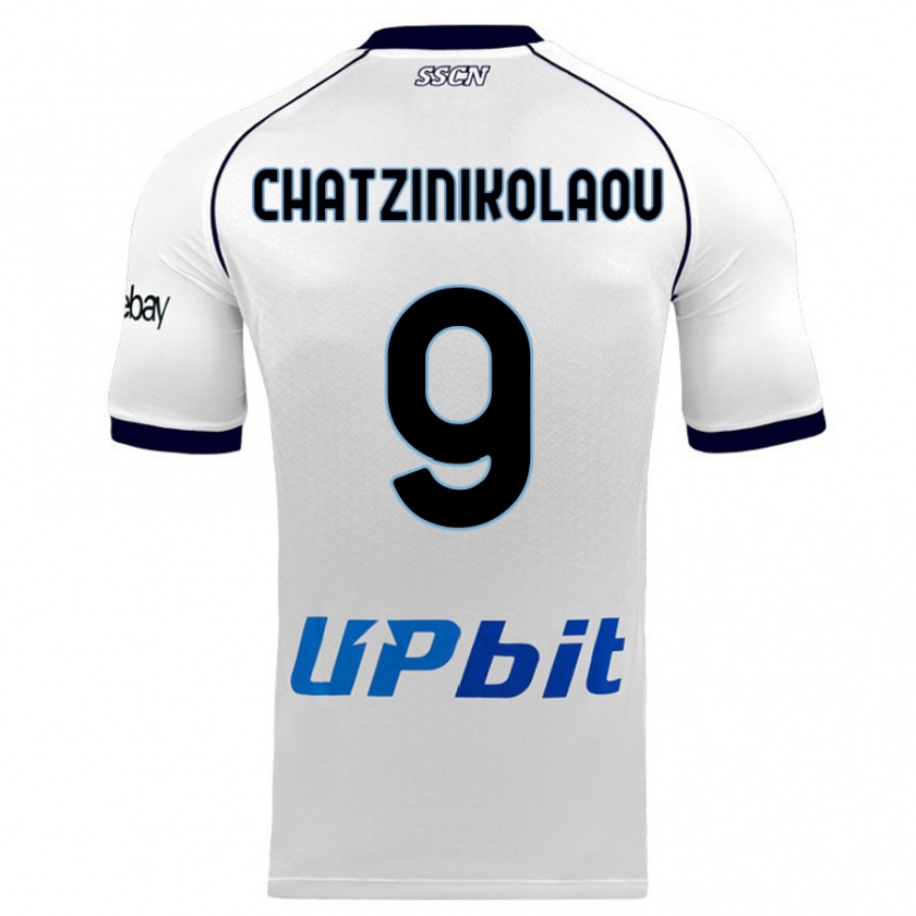 Kandiny Bambino Maglia Despoina Chatzinikolaou #9 Bianco Kit Gara Away 2023/24 Maglietta