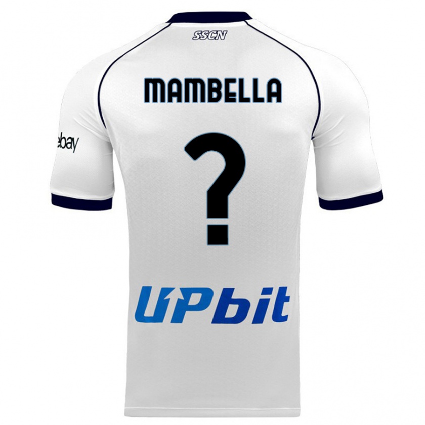 Kandiny Bambino Maglia Andrea Mambella #0 Bianco Kit Gara Away 2023/24 Maglietta