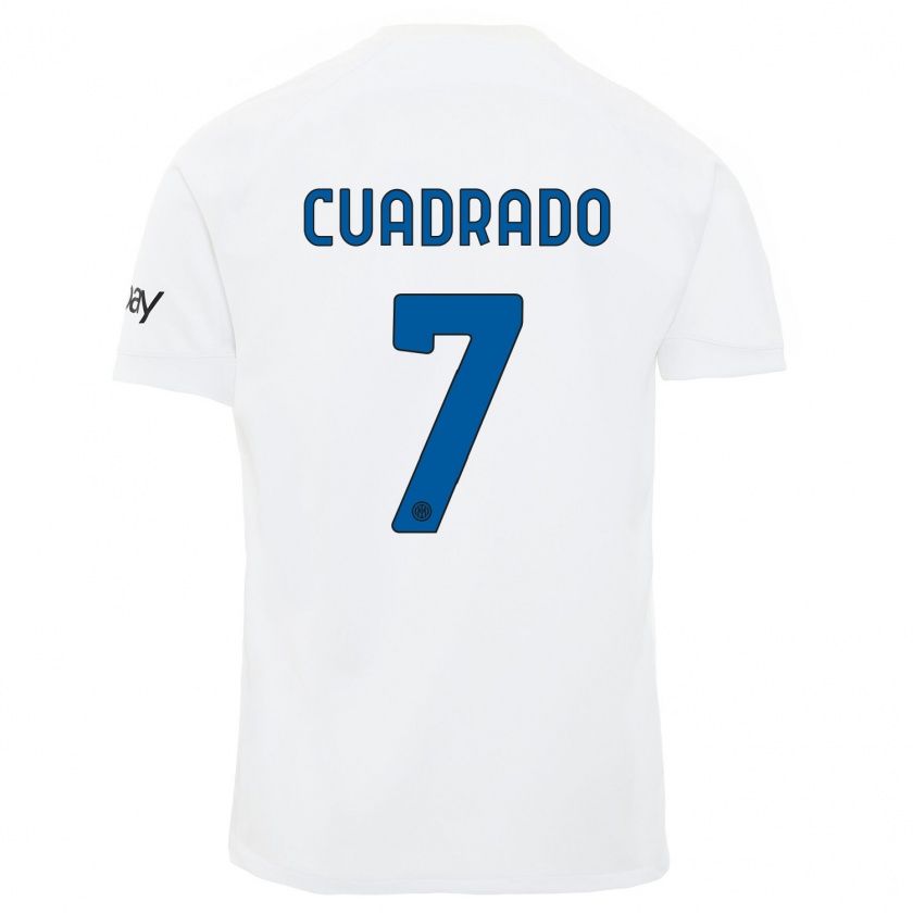 Kandiny Kinderen Juan Cuadrado #7 Wit Uitshirt Uittenue 2023/24 T-Shirt België