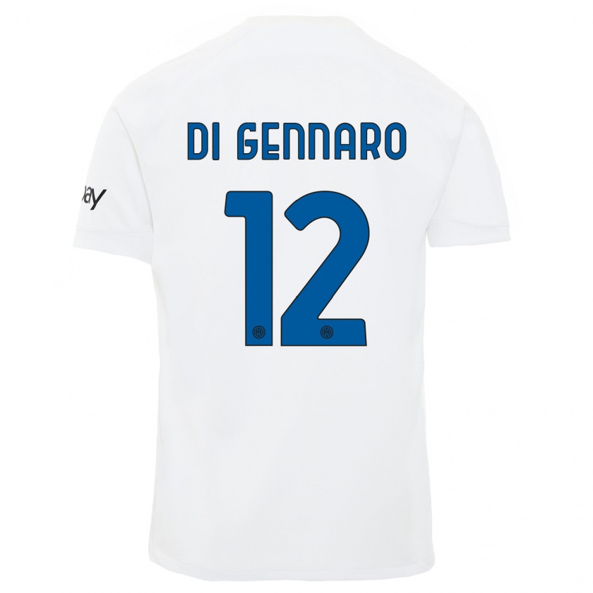 Kandiny Niño Camiseta Raffaele Di Gennaro #12 Blanco 2ª Equipación 2023/24 La Camisa