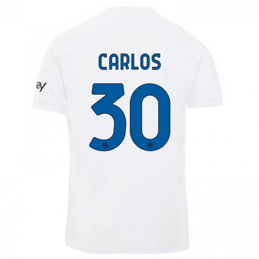 Kandiny Kinder Carlos Augusto #30 Weiß Auswärtstrikot Trikot 2023/24 T-Shirt Österreich