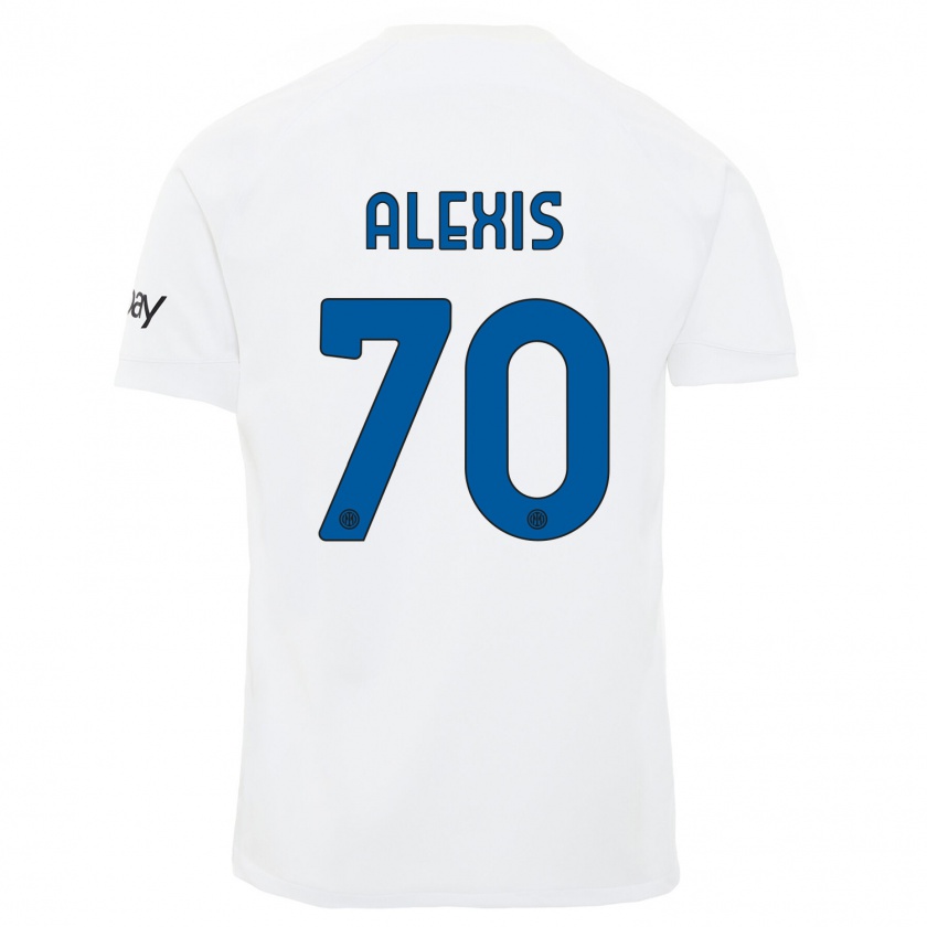 Kandiny Niño Camiseta Alexis Sánchez #70 Blanco 2ª Equipación 2023/24 La Camisa