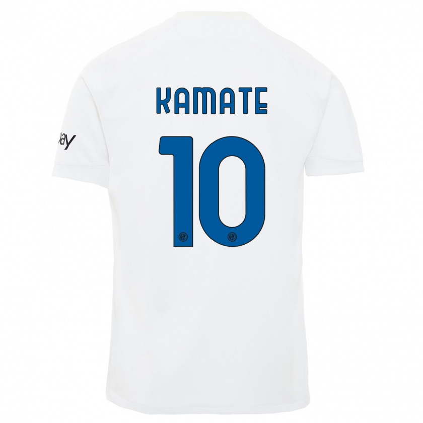 Kandiny Kinderen Issiaka Kamate #10 Wit Uitshirt Uittenue 2023/24 T-Shirt België