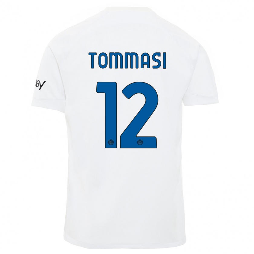 Kandiny Kinderen Francesco Tommasi #12 Wit Uitshirt Uittenue 2023/24 T-Shirt België