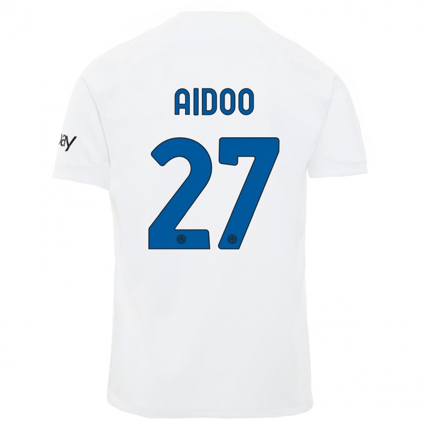 Kandiny Kinder Mike Aidoo #27 Weiß Auswärtstrikot Trikot 2023/24 T-Shirt Österreich