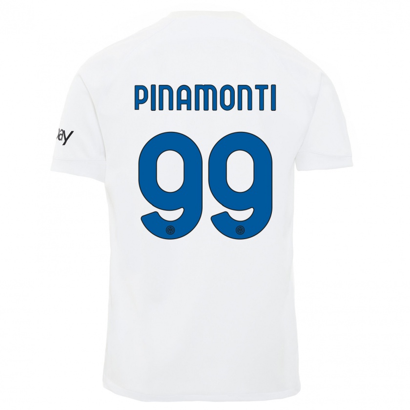 Kandiny Kinder Andrea Pinamonti #99 Weiß Auswärtstrikot Trikot 2023/24 T-Shirt Österreich