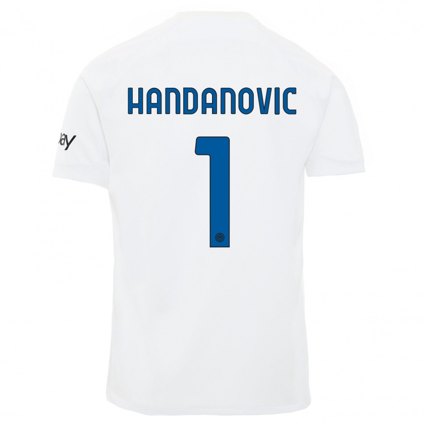 Kandiny Niño Camiseta Samir Handanovic #1 Blanco 2ª Equipación 2023/24 La Camisa