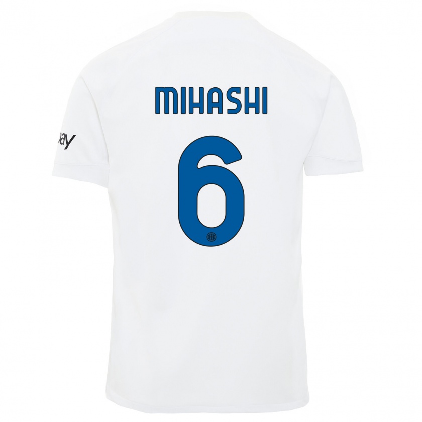 Kandiny Bambino Maglia Mana Mihashi #6 Bianco Kit Gara Away 2023/24 Maglietta