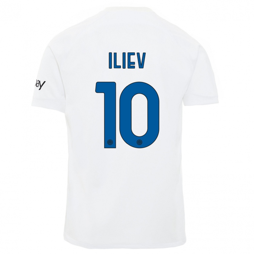 Kandiny Kinder Nikola Iliev #10 Weiß Auswärtstrikot Trikot 2023/24 T-Shirt Österreich