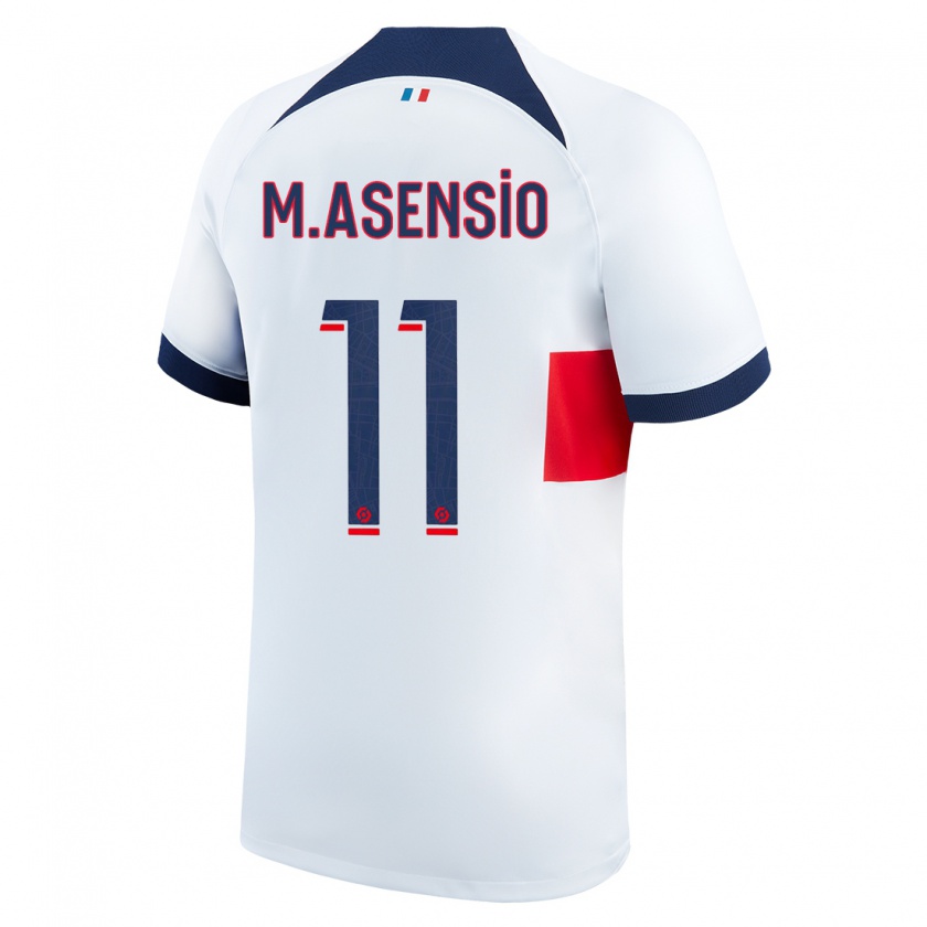 Kandiny Kinder Marco Asensio #11 Weiß Auswärtstrikot Trikot 2023/24 T-Shirt Österreich