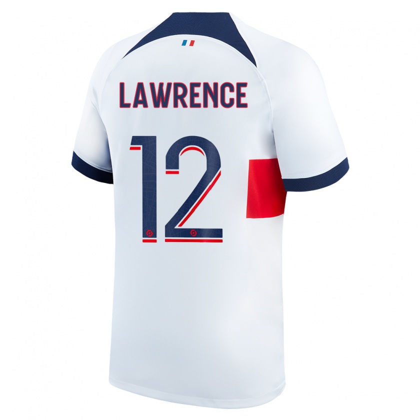 Kandiny Bambino Maglia Ashley Lawrence #12 Bianco Kit Gara Away 2023/24 Maglietta