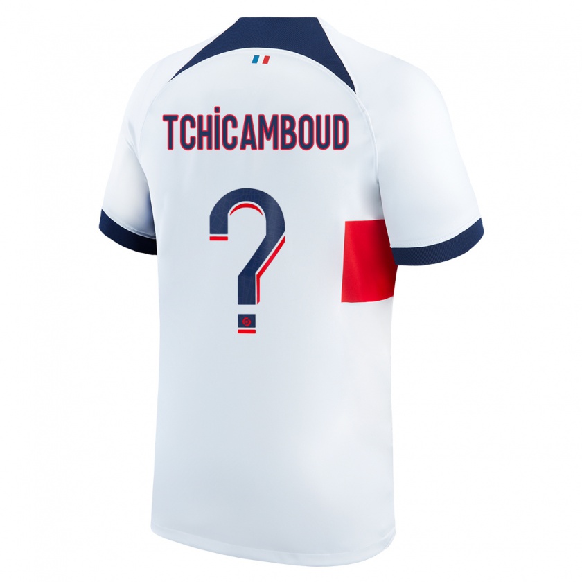 Kandiny Bambino Maglia Queyrell Tchicamboud #0 Bianco Kit Gara Away 2023/24 Maglietta