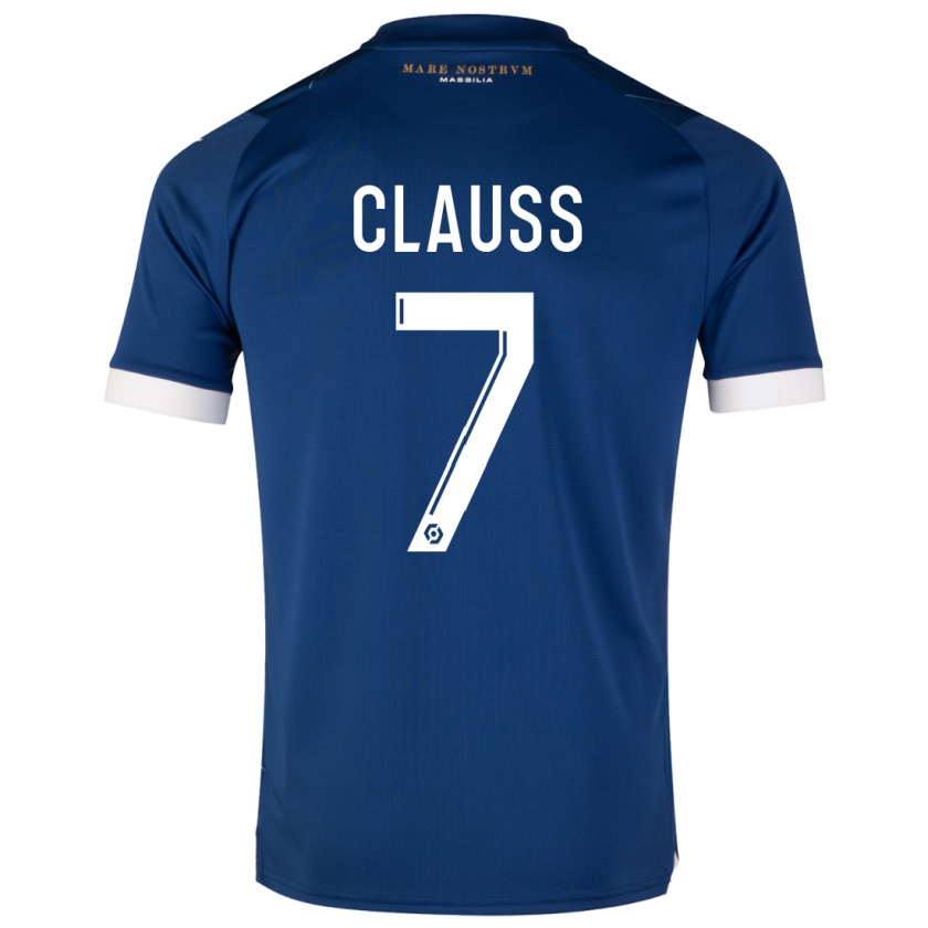 Kandiny Kinderen Jonathan Clauss #7 Donkerblauw Uitshirt Uittenue 2023/24 T-Shirt België