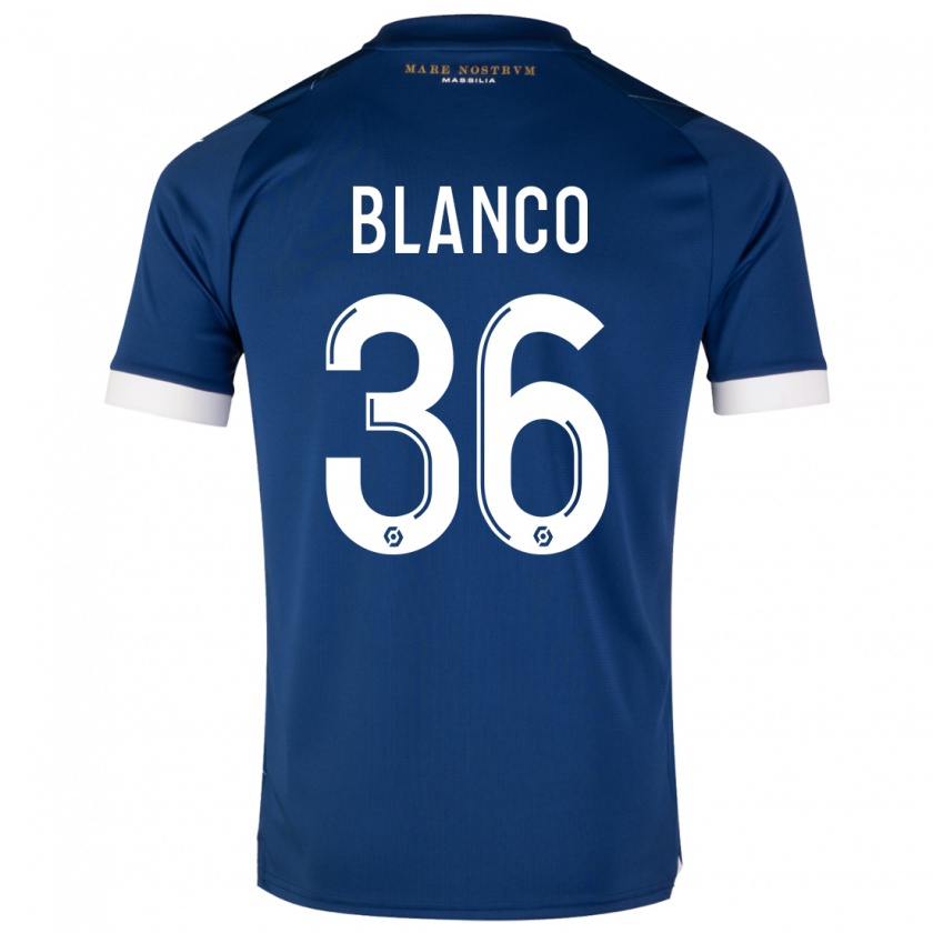 Kandiny Kinder Rubén Blanco #36 Dunkelblau Auswärtstrikot Trikot 2023/24 T-Shirt Österreich