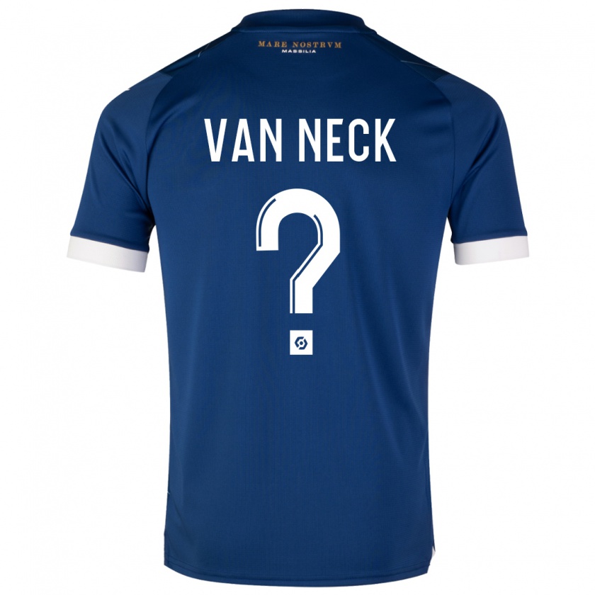 Kandiny Bambino Maglia Jelle Van Neck #0 Blu Scuro Kit Gara Away 2023/24 Maglietta