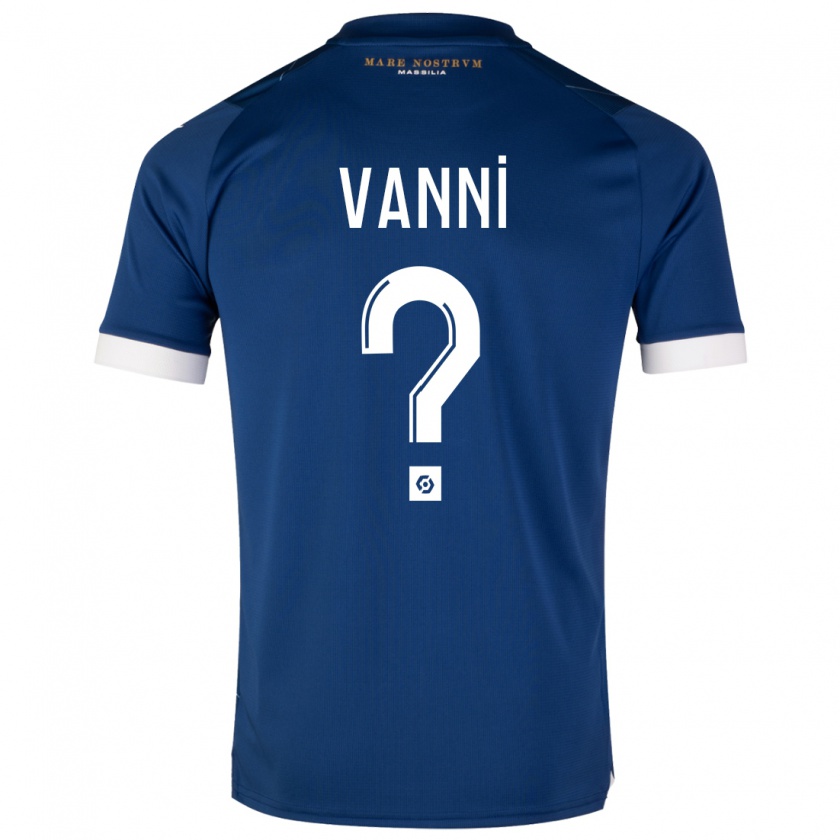 Kandiny Kinderen Fabio Vanni #0 Donkerblauw Uitshirt Uittenue 2023/24 T-Shirt België