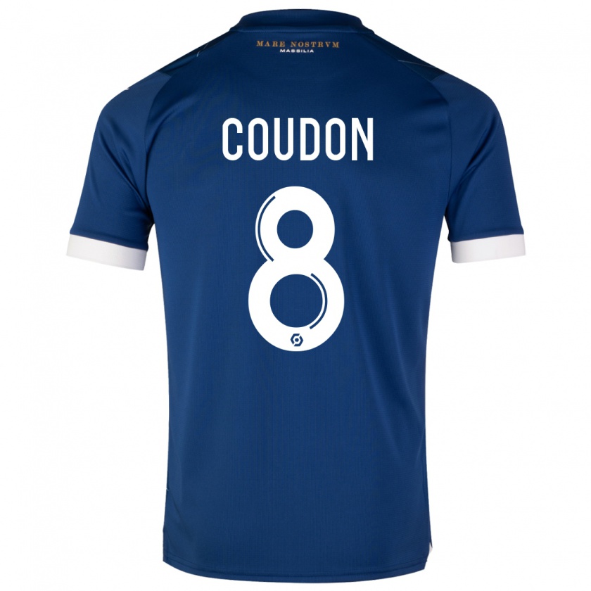 Kandiny Kinderen Marine Coudon #8 Donkerblauw Uitshirt Uittenue 2023/24 T-Shirt België