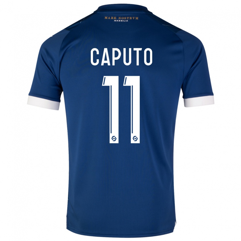 Kandiny Bambino Maglia Cindy Caputo #11 Blu Scuro Kit Gara Away 2023/24 Maglietta