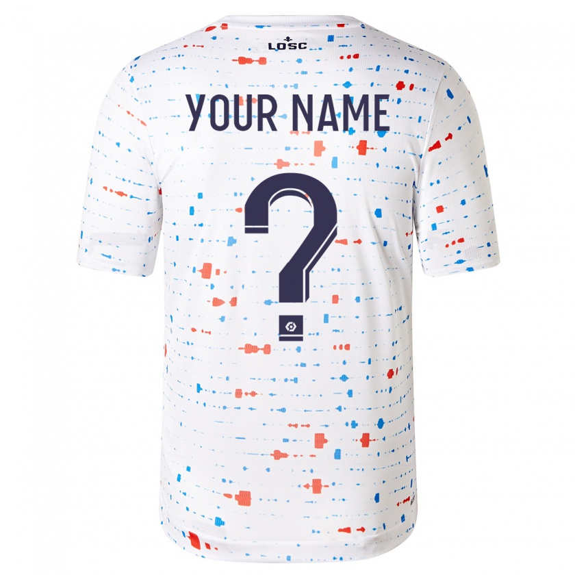 Kandiny Bambino Maglia Il Tuo Nome #0 Bianco Kit Gara Away 2023/24 Maglietta