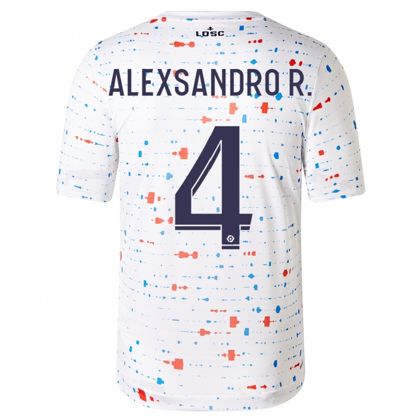 Kandiny Bambino Maglia Alexsandro #4 Bianco Kit Gara Away 2023/24 Maglietta