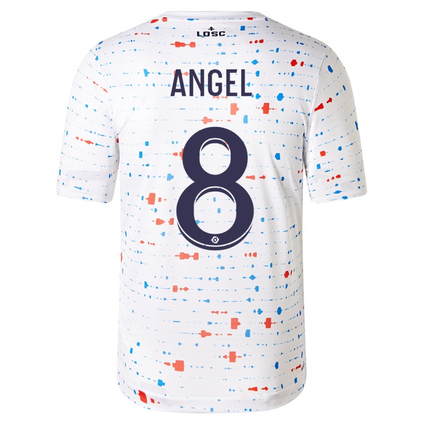 Kandiny Bambino Maglia Angel Gomes #8 Bianco Kit Gara Away 2023/24 Maglietta