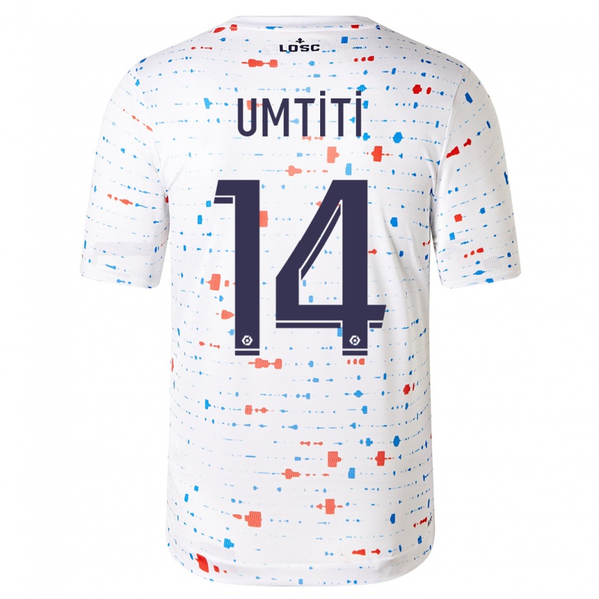 Kandiny Kinder Samuel Umtiti #14 Weiß Auswärtstrikot Trikot 2023/24 T-Shirt Österreich