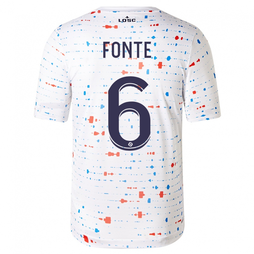 Kandiny Kinderen Jose Fonte #6 Wit Uitshirt Uittenue 2023/24 T-Shirt België