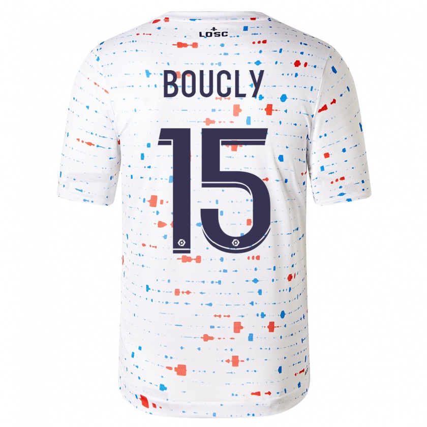 Kandiny Bambino Maglia Maite Boucly #15 Bianco Kit Gara Away 2023/24 Maglietta