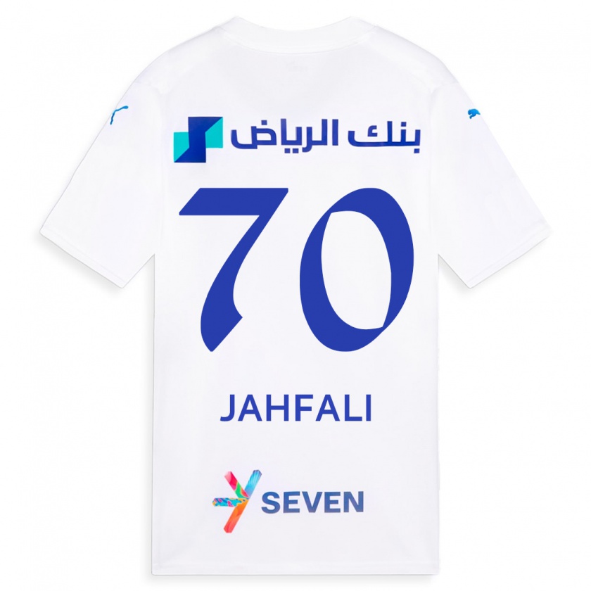 Kandiny Bambino Maglia Mohammed Jahfali #70 Bianco Kit Gara Away 2023/24 Maglietta