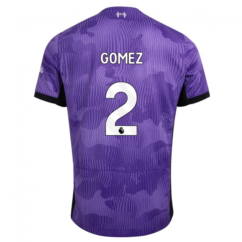 Kandiny Kinderen Joe Gomez #2 Paars Thuisshirt Derde Tenue 2023/24 T-Shirt België