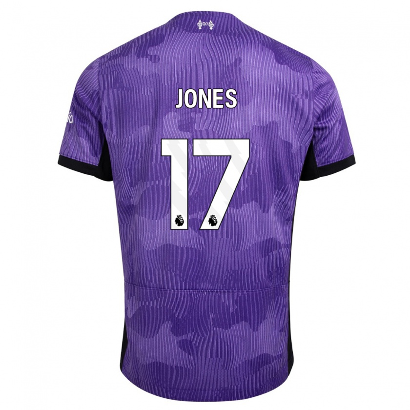 Kandiny Bambino Maglia Curtis Jones #17 Viola Kit Gara Third 2023/24 Maglietta