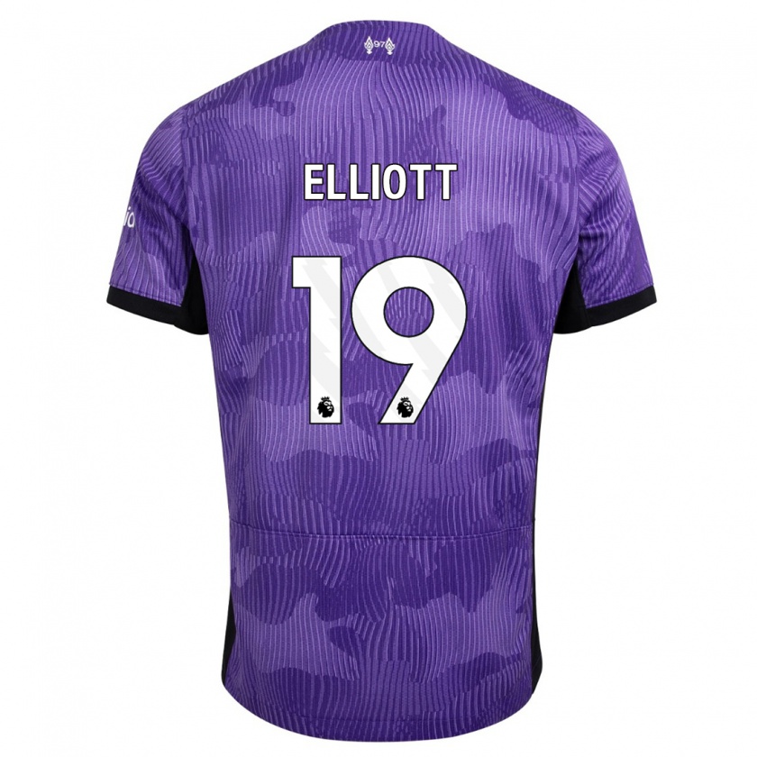 Kandiny Bambino Maglia Harvey Elliott #19 Viola Kit Gara Third 2023/24 Maglietta