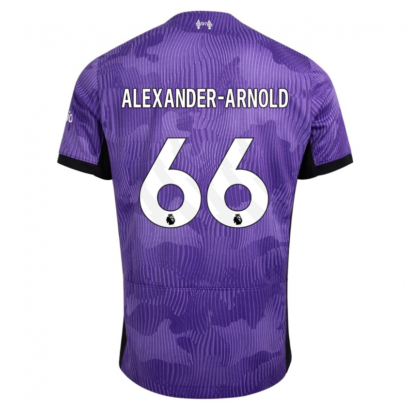 Kandiny Bambino Maglia Trent Alexander-Arnold #66 Viola Kit Gara Third 2023/24 Maglietta