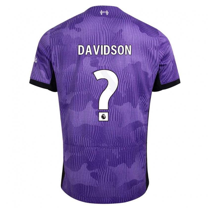 Kandiny Bambino Maglia Josh Davidson #0 Viola Kit Gara Third 2023/24 Maglietta