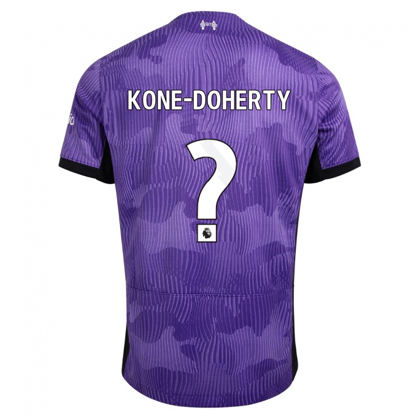 Kandiny Kinderen Trent Kone-Doherty #0 Paars Thuisshirt Derde Tenue 2023/24 T-Shirt België