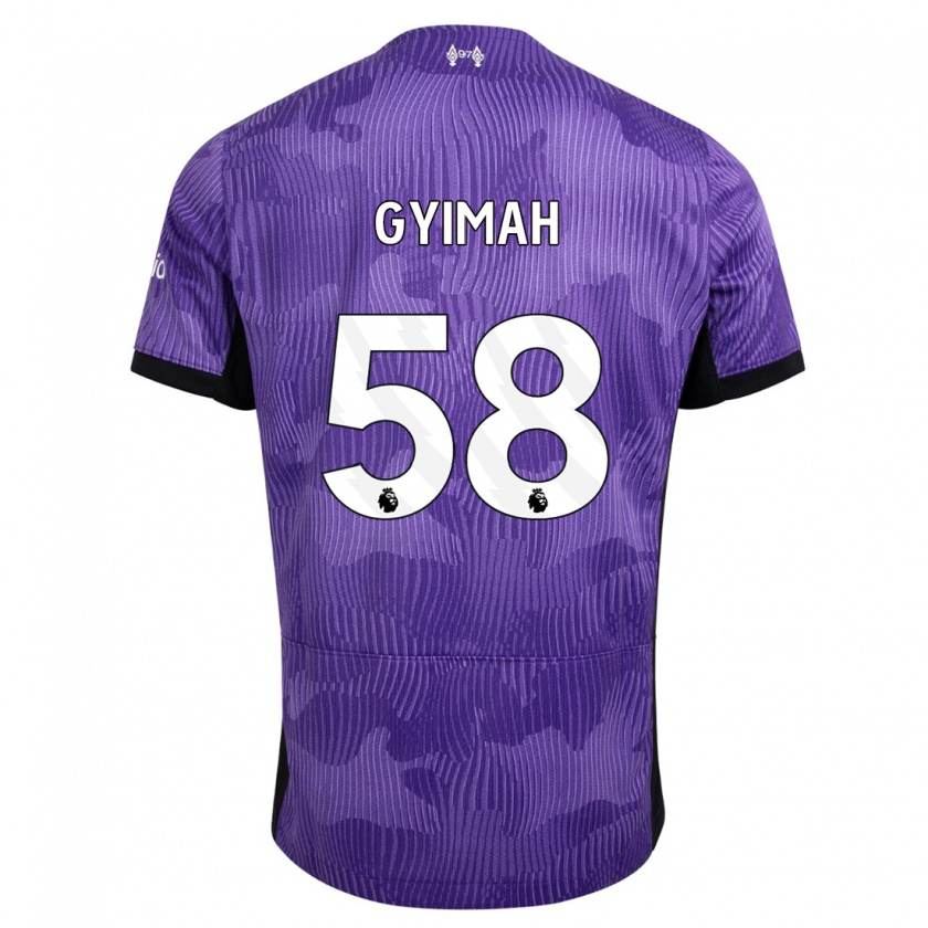 Kandiny Kinder Francis Gyimah #58 Lila Ausweichtrikot Trikot 2023/24 T-Shirt Österreich