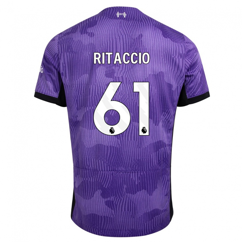 Kandiny Kinderen Matteo Ritaccio #61 Paars Thuisshirt Derde Tenue 2023/24 T-Shirt België