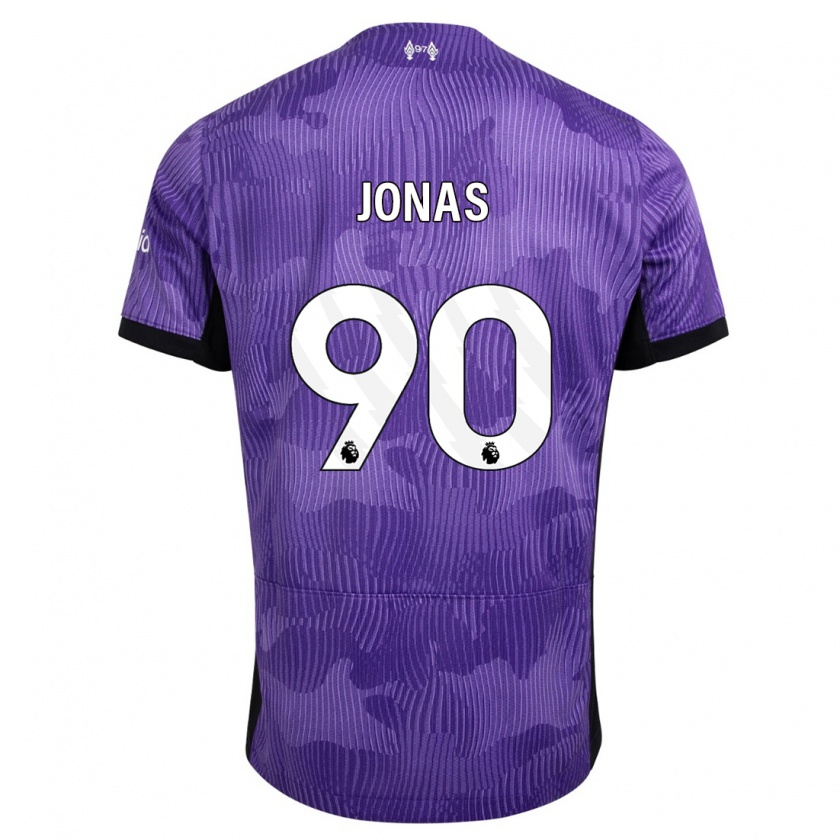 Kandiny Kinder Lee Jonas #90 Lila Ausweichtrikot Trikot 2023/24 T-Shirt Österreich