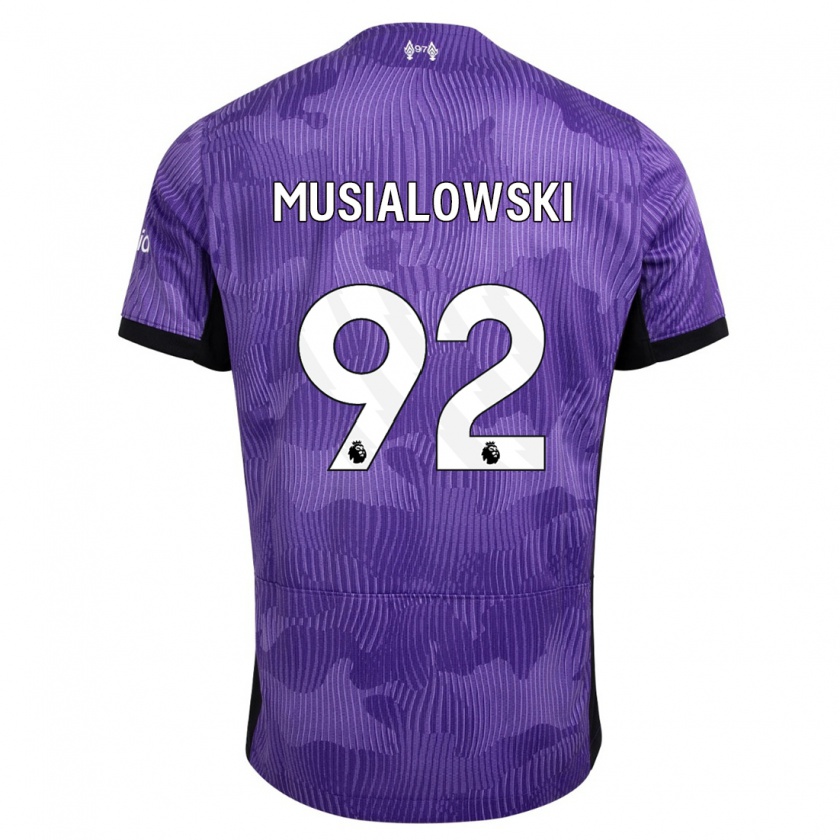 Kandiny Kinderen Mateusz Musialowski #92 Paars Thuisshirt Derde Tenue 2023/24 T-Shirt België