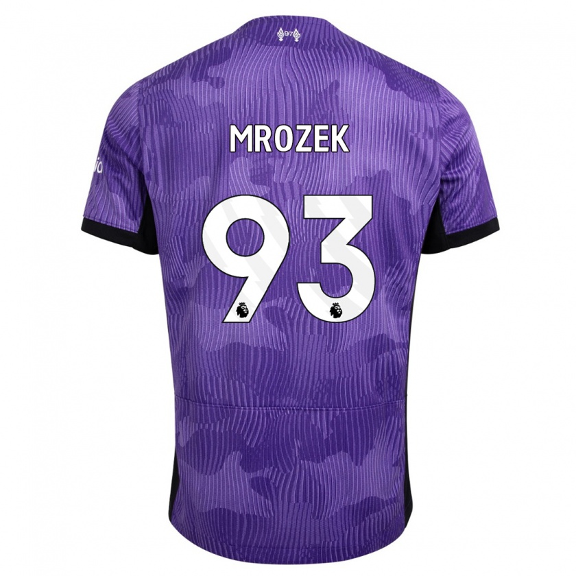 Kandiny Bambino Maglia Fabian Mrozek #93 Viola Kit Gara Third 2023/24 Maglietta