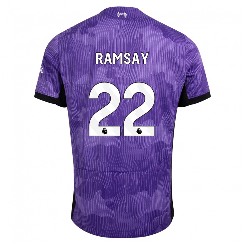 Kandiny Bambino Maglia Calvin Ramsay #22 Viola Kit Gara Third 2023/24 Maglietta