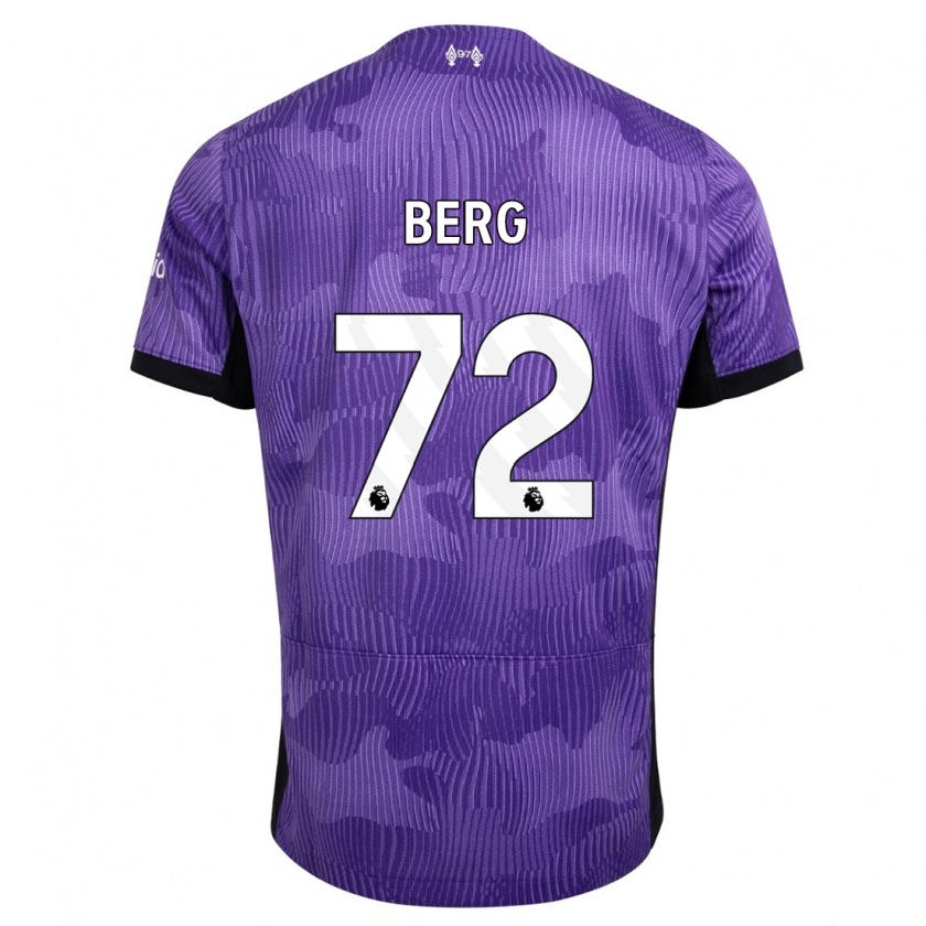 Kandiny Bambino Maglia Sepp Van Den Berg #72 Viola Kit Gara Third 2023/24 Maglietta