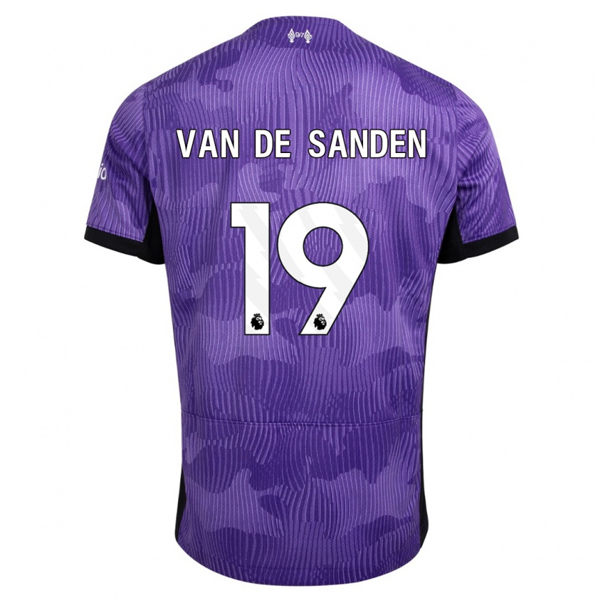 Kandiny Bambino Maglia Shanice Van De Sanden #19 Viola Kit Gara Third 2023/24 Maglietta