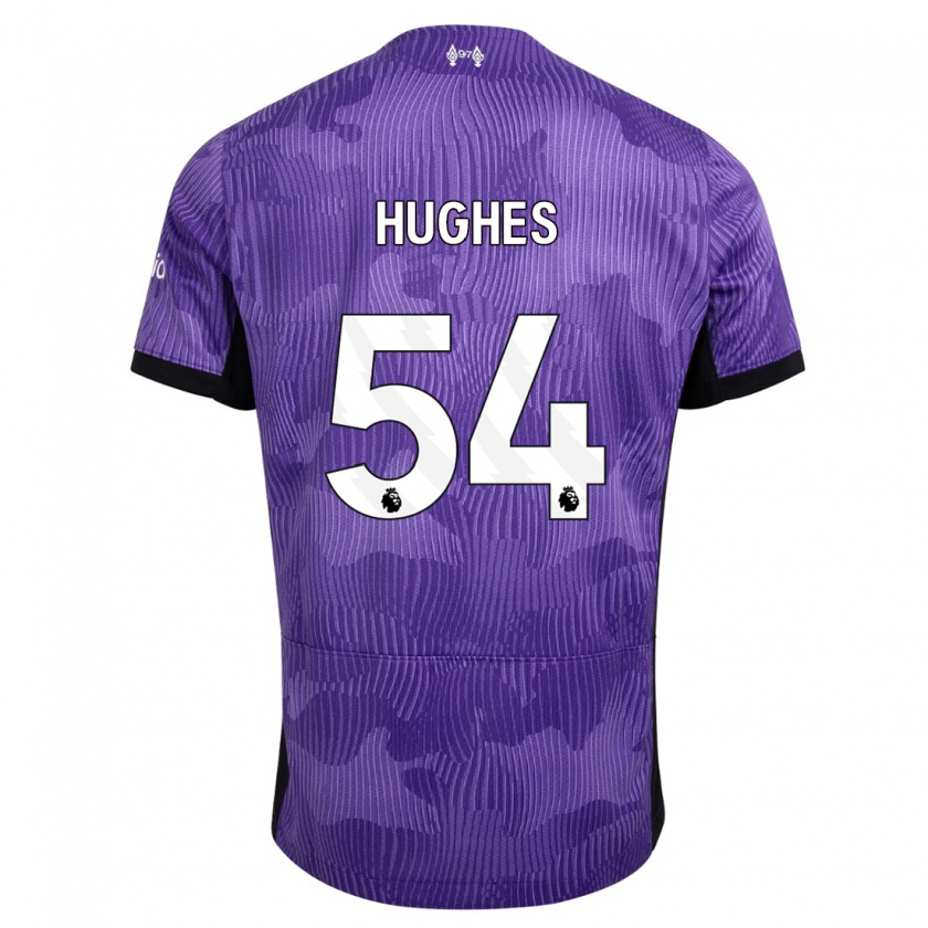 Kandiny Kinderen Liam Hughes #54 Paars Thuisshirt Derde Tenue 2023/24 T-Shirt België