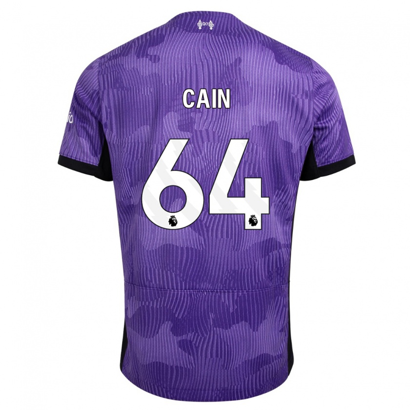 Kandiny Kinderen Jake Cain #64 Paars Thuisshirt Derde Tenue 2023/24 T-Shirt België