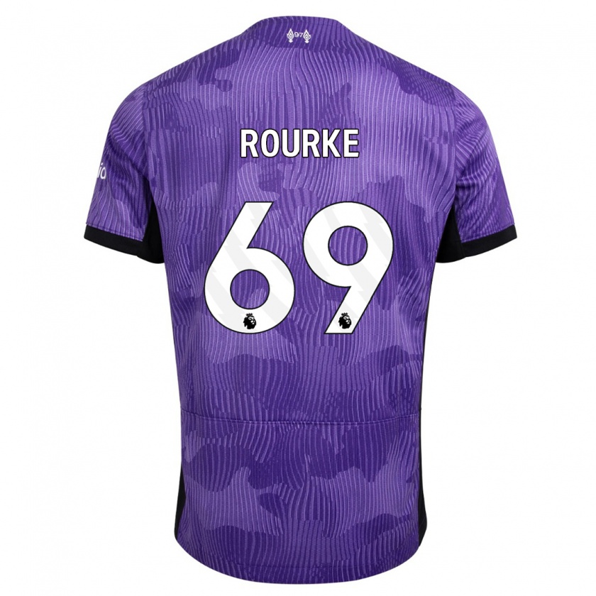 Kandiny Bambino Maglia Fidel O'rourke #69 Viola Kit Gara Third 2023/24 Maglietta