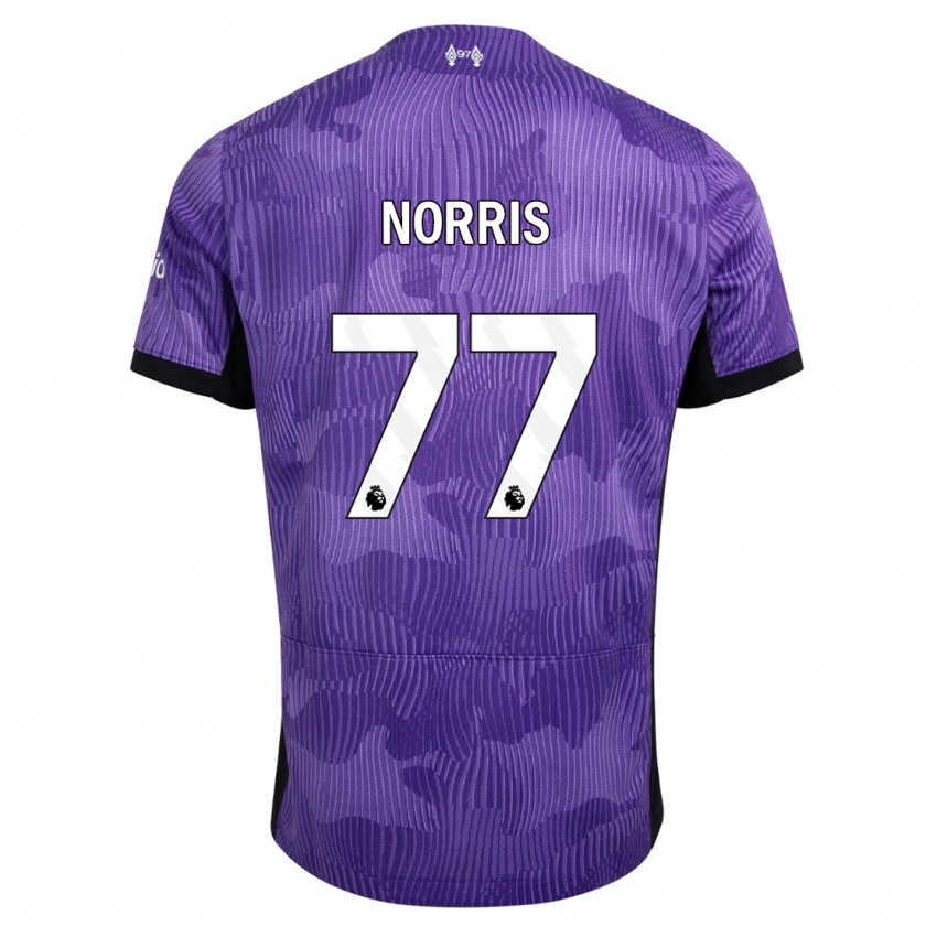 Kandiny Kinderen James Norris #77 Paars Thuisshirt Derde Tenue 2023/24 T-Shirt België