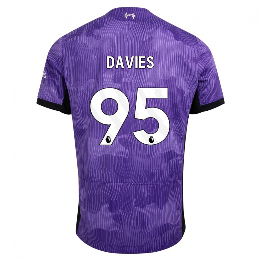 Kandiny Kinder Harvey Davies #95 Lila Ausweichtrikot Trikot 2023/24 T-Shirt Österreich