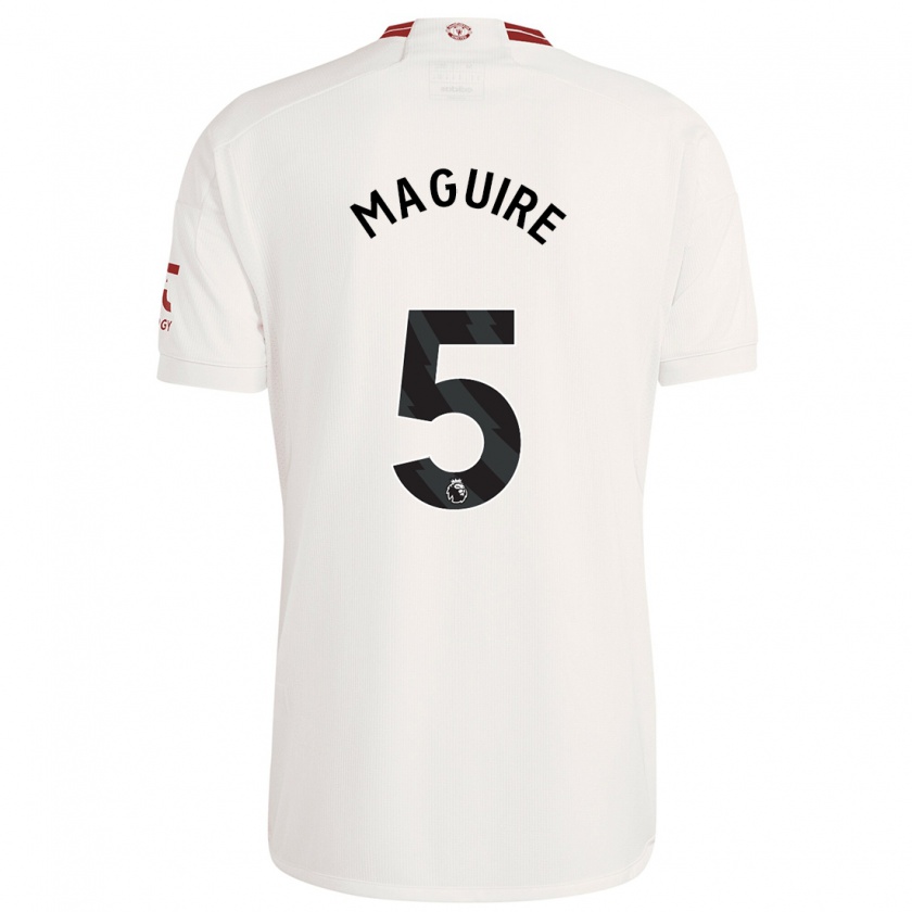 Kandiny Bambino Maglia Harry Maguire #5 Bianco Kit Gara Third 2023/24 Maglietta