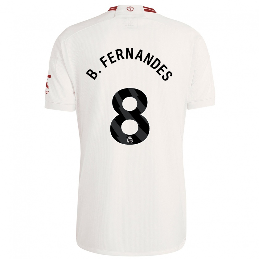 Kandiny Niño Camiseta Bruno Fernandes #8 Blanco Equipación Tercera 2023/24 La Camisa